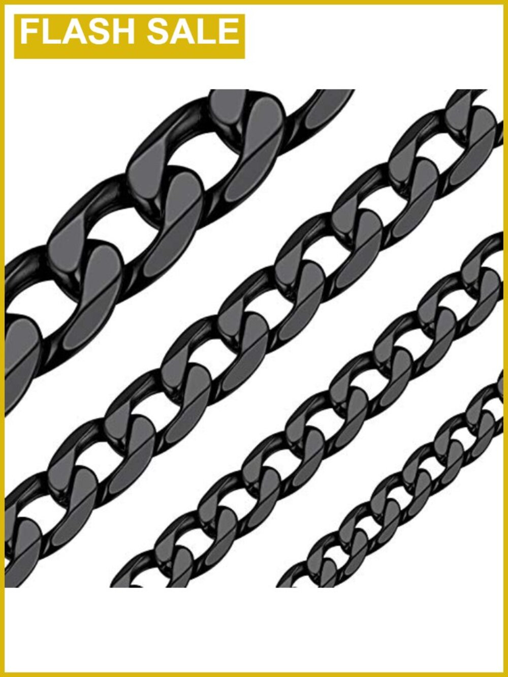 Mens Stainless Steel Cuban Link Chain Necklace 14k Gold Plated